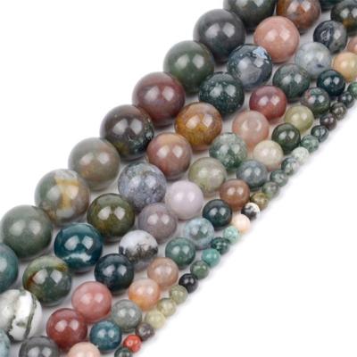 China Polishing Natural Stone India Agates Loose Beads For Jewelry Making DIY Necklace Bracelet 4mm 6mm 8mm 10mm 12mm 14mm for sale