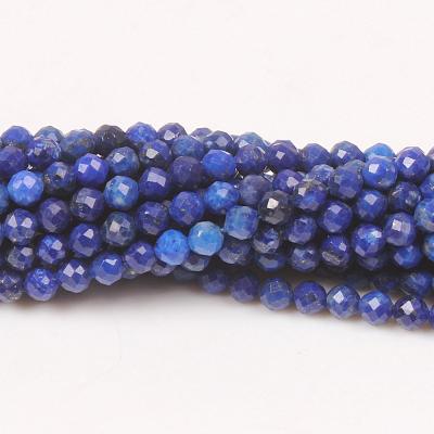 China DIY Jewelry Making 3 By 4mm Faceted Lapis Lazuli Gem Ronde Beads Natural Loose Stone Beads For Jewelry Making DIY Bracelet Earrings Accessories for sale