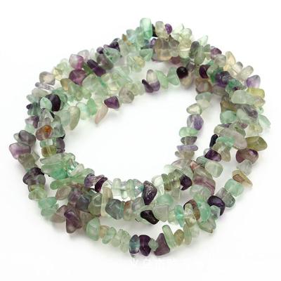 China Natural Green Fluorite Polishing Chip Beads Freeform Material Nugget Irregular Shaped Engrave Bead For Jewelry Making Accessories for sale