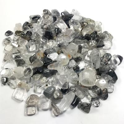 China Natural Freeform Polishing Chip Beads Black Tourmaline Quartz Irregular Shape Beads For Jewelry Making DIY Charm Bracelets Necklace for sale