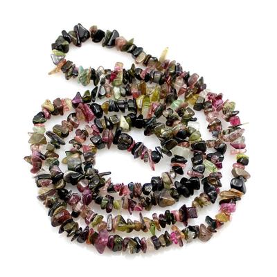 China Natural Mix Color Polishing Tourmaline Chip Stone Beads Freeform DIY For Necklace Bracelet Jewelry Making Gift for sale