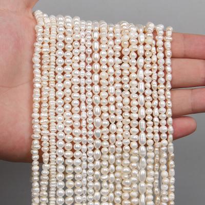 China Jewelry Making 2-5MM Small Natural Freshwater Pearl Beaded High Quality Rice Round Shape Baroque Punch Loose Potato Beads Beads Make Jewelry for sale