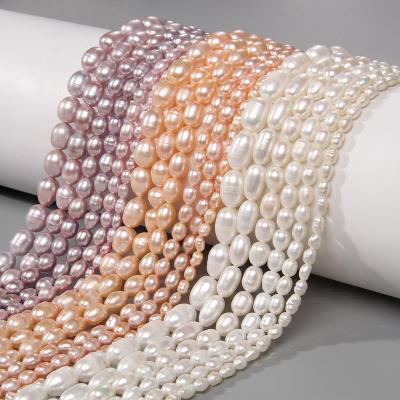 China Natural Freshwater Pearl White Orange Purple Rice White Freshwater Pearls For Jewelry Making Irregular Pearl Beads DIY Earrings Bracelet for sale