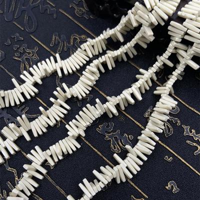 China Natural Anion White Oxide Bead Gemstone Healing Stone 2*3*9mm Long Color Chips Beads For Jewelry Grades for sale