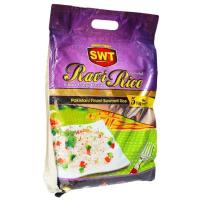 China 1kg 2kg 5kg 10kg Moisture Proof Rice Packing Bags Heat Seal Rice Bags Food Plastic Packaging Bags Flat Bootm Pouch With Window for sale