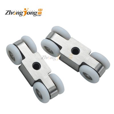 China Modern Stainless Steel Sliding Door Roller Slide Wheel 8 For Cabinet Hardware Hanging Wheel for sale