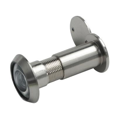 China 200 Degree Lens Hole Door Eye Traditional Glass Viewers 16mm Dia Zinc Alloy Brush Nickel for sale