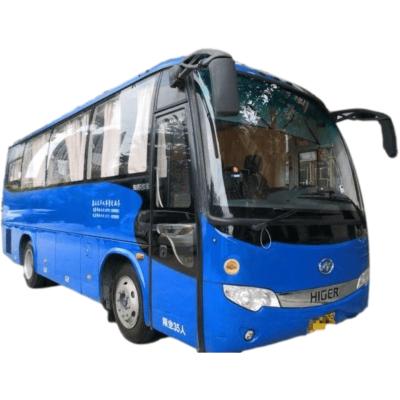 China Higher Brand Used Higher Buses Model KLQ6796 Good Condition Low Used Coach Diesel Engine 132kw Kilometer Euro III Bus 35 Seats 7995*2450*3365mm for sale