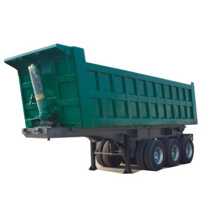 China Tipper Semi Truck Dump Trailer Steel Rear Tipping 3 4 Axles 40 45 Cubic Meters 50 Ton For Sand Gravel Slag for sale