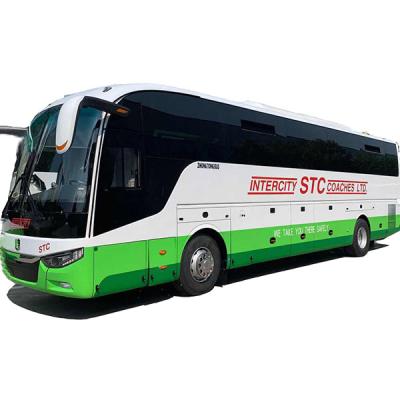 China 12m 55 Seats Bus For Sale MAX Engine Adjustable Color Transmission Origin Type LHD Driver Tire Dimension Steering Euro 3 6 - 8L for sale