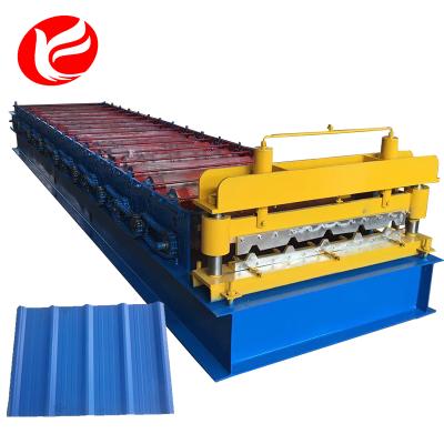 China Hotels Roof Sheet Panel Corrugate Color To Roll Steel Roll Forming Machine for sale