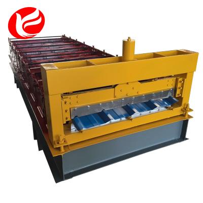 China Hotels Trapezoidal Profile Sheet Machine , Roll Forming Machine For Steel Roof for sale