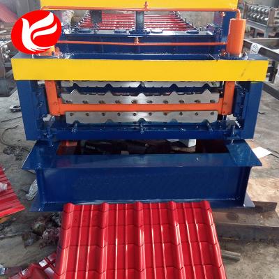 China Hotels Cold Glazed Roof Panel Tile Rolling Machine Roll Forming for sale