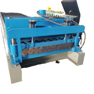 China Hotels Cangzhou Roofing Tile Profile Double Layer Roll Forming Machine Roof Roll Making Forming for sale