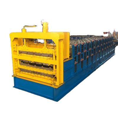 China Hotels Corrugated Roof Panel Metal Tile Cold Roll Forming Machine Price for sale