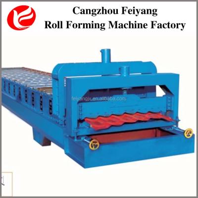 China Hotels Cangzhou Feiyang Roof Tile Making Machine / Roof Tile Roll Forming Machine for sale