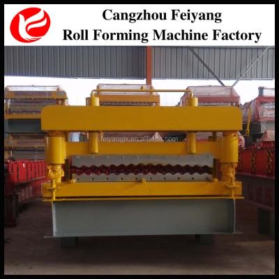 China Hotels Cangzhou Feiyang New Roof Tile Roll Forming Machine , Not Used Roll Forming Machine for sale