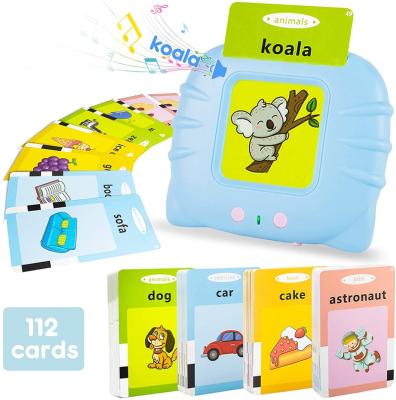 China ABS Plastic 112 Pcs Double Sided Audible English Flash Cards Early Education Machine Toddlers Learning Educational Toys for sale