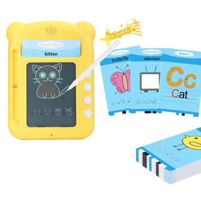 China Educational 2 in 1 Doodle Board Writing Tablet Birthday Gift Kids English Card Learning Machine Learning Educational Toys for sale