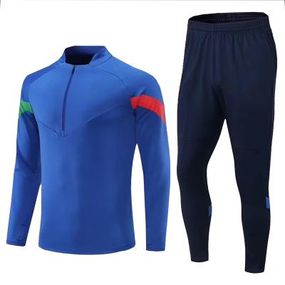 China Sets New Season 22-23 Wholesale Long Sleeved Suit Wholesale Men's Soccer Jersey High Quality Color Blue for sale