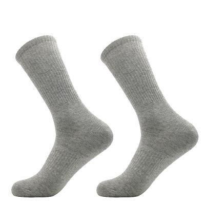 China Mens & Womens 100% Cotton Football Boots In Tube Socks Breathable Sweat-Absorption Gray for sale