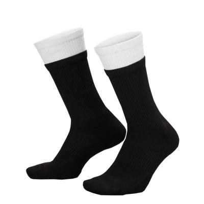 China Wholesale Mens Tube Socks High Stitching Wear Resistant Sports Socks Breathable Cotton Socks Black for sale