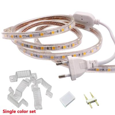 China Sing To Color Waterproof Led Strip Neon Light Accessories 220v 8a 2 Pin Ac Power Cord Plug Connect Pin Pvc Clips 7mm-13.5mm 2Pin for sale