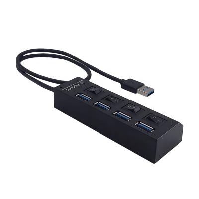 China SuperSpeed ​​SuperSpeed ​​/ Slim and Compact Desktop 4-Port USB 3.0 HUB with Individual Led Switch USB Hubs for sale