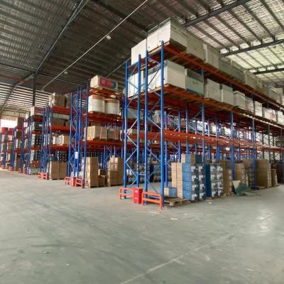 China Warehouse Stackable Storage Rack Heavy Duty Pallet Corrosion Protection Metal Racking System for sale