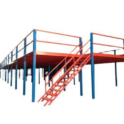 China Heavy Duty Heavy Duty Warehouse Rack Corrosion Protection Metal Foor Mezzanine Rack Adjustable Racking System for sale