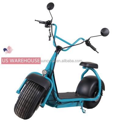 China USA unisex warehouse in 18*9.5 current 2000W 60V 20ah 50km/h long range Citycoco fat tire electric scooter for sale