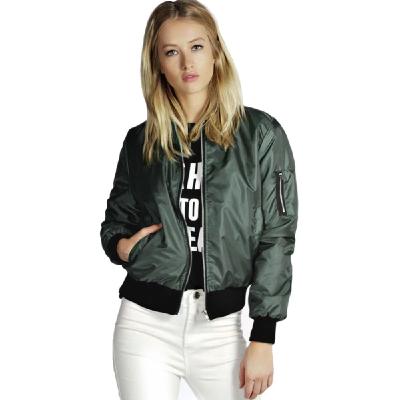 China Autumn Women Thin Jackets Tops MA1 Bomber Jacket Long Sleeve Coat Casual Waterproof Basic Stand Collar Slim Fit Tracksuit for sale