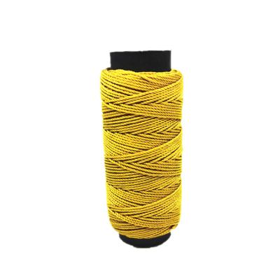 China Wholesale 210D/24 high tenacity fishing net making or repairing 100% gold color polyester filament twsited fishing twine for sale