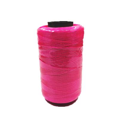 China Factory sale 210D/9 top twsited tenacitycolor pink 100% polyester filament netting or repairing fishing twine for sale