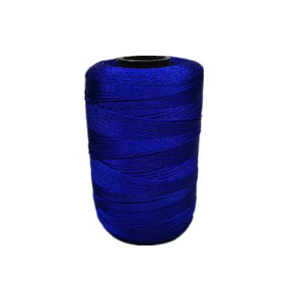 China Fishing nets make or repair factory sale 210D/4 high tenacity blue color 100% polyester filament twsited fishing twine for sale