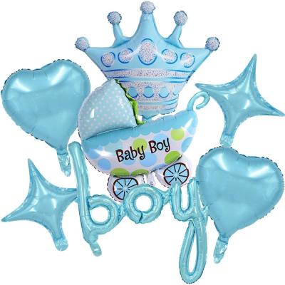 China Latex Baby Shower Decorations For Boy Blue Style Baby Shower Party Supplies for sale