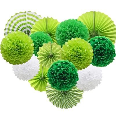 China Party Decoration Paper Party Decorations Round Paper Fans Set Paper Pom Poms Flowers for Birthday Wedding Graduation Baby Shower for sale