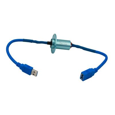 China Productor profesional del anillo colector de la transmisión de la aleación de aluminio de los anillos colectores de la señal 48VAC USB3.0 en venta