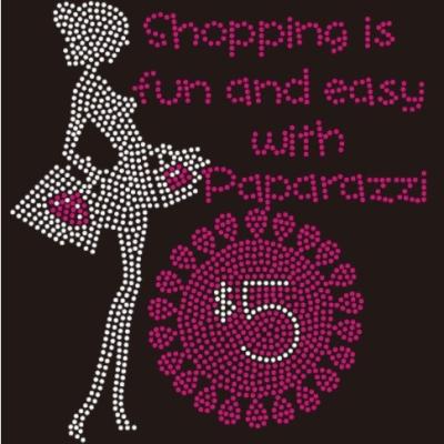 China Flatback Customized Bling Shopping is Fun and Easy with $5 Paparazzi Rhinestone Transfer for sale