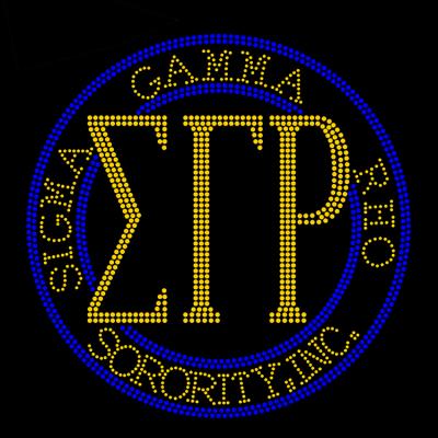 China Sigma Flatback Sorority Rho Gamma Greek-in Letters Shiny Rhinestone Custom Heat Transfer For Clothes Shirt Hoodie for sale