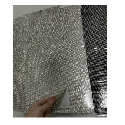 China Flatback Rhinestone Sheet Stickers Wholesale High Quality Self Adhesive Crystal Stones Sheet For Garment Shoes Bags Pointback for sale