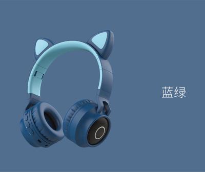 China Earphone for Amazon Selling Well Cute Cat Ears Wireless Cartoon Blue Tooth Gaming Headset Over Ear Noise Canceling Stereo Wireless Earphone for sale