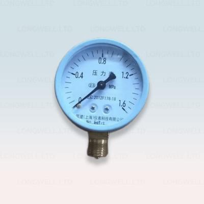 China Discharge Mud Pump Pressure Gauge 1.6Mpa Y-60Z HH60.190 Stainless Steel Mud Pump Gauge for sale