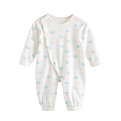 China Neutral Newborn Anti-Shrink Baby The Clouds 100%Organic Cotton Baby Pajamas Baby Jumpsuit for sale