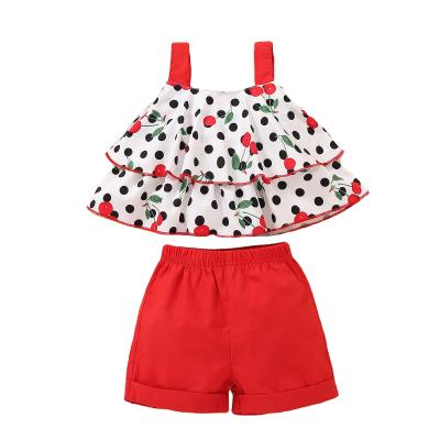 China Summer new children's pattern printing baby clothes short-sleeved suit anti-shrinkage baby clothes for sale