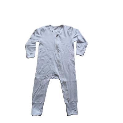 China 100% Cotton Customized Design Baby Footie Romper Newborn Baby Long Sleeve Organic Cotton Baby Pajamas Clothes for sale