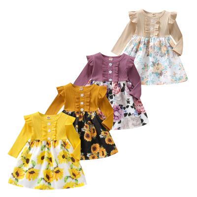 China Anti-wrinkle RTS Baby Dress Clothes Babies Dress 6-12months Girl Skirts Lovely Girl Dresses for sale