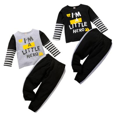 China 2021 Autumn Cotton Baby Boy Clothes Organic Cotton Baby Boy Clothing Sets Breathable Children's Clothing for sale