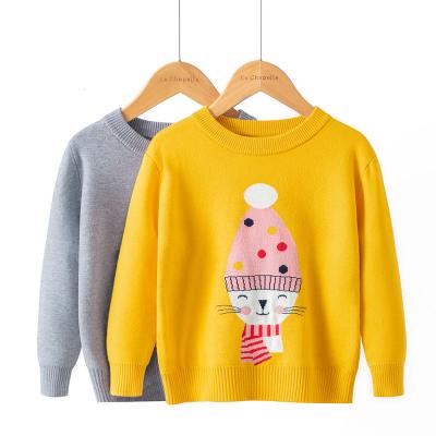 China Baby Pullover Kids Sweater Anti-Shrink Winter Knitted Infant Little Girls Pullover Sweaters for sale