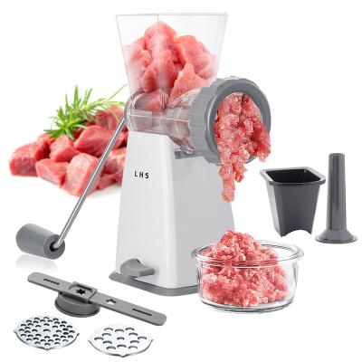 China Sustainable manual meat grinder with heavy duty stainless steel blades powerful suction base for quick and effortless home use for all meats for sale